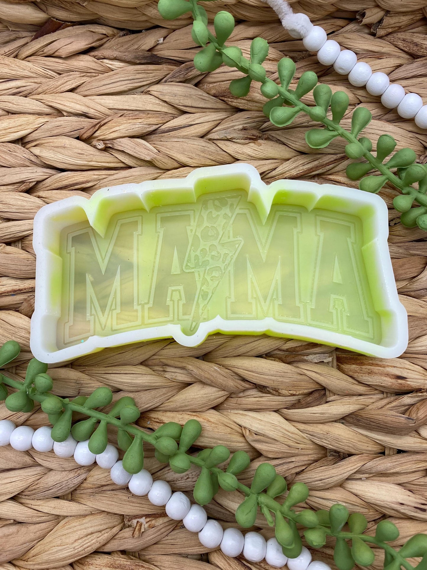 Mama Freshie Mold, stay at home mom freshie molds, funny mom freshie, mother's day freshie mold, mom humor freshie mold, mama lightning bolt