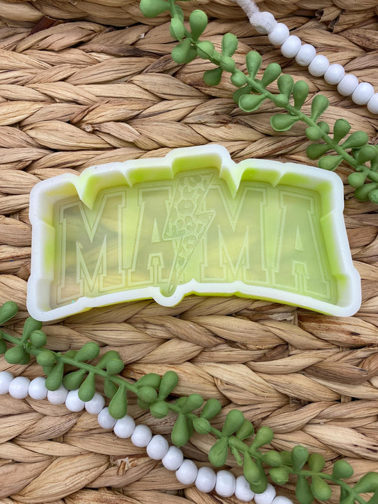 Mama Freshie Mold, stay at home mom freshie molds, funny mom freshie, mother's day freshie mold, mom humor freshie mold, mama lightning bolt