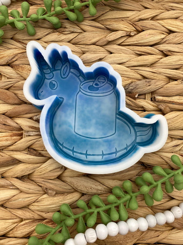 Unicorn Floaty with Can Freshie Mold, father's day drinking molds, alcohol freshie mold, cardstock freshie mold, soda can freshie mold