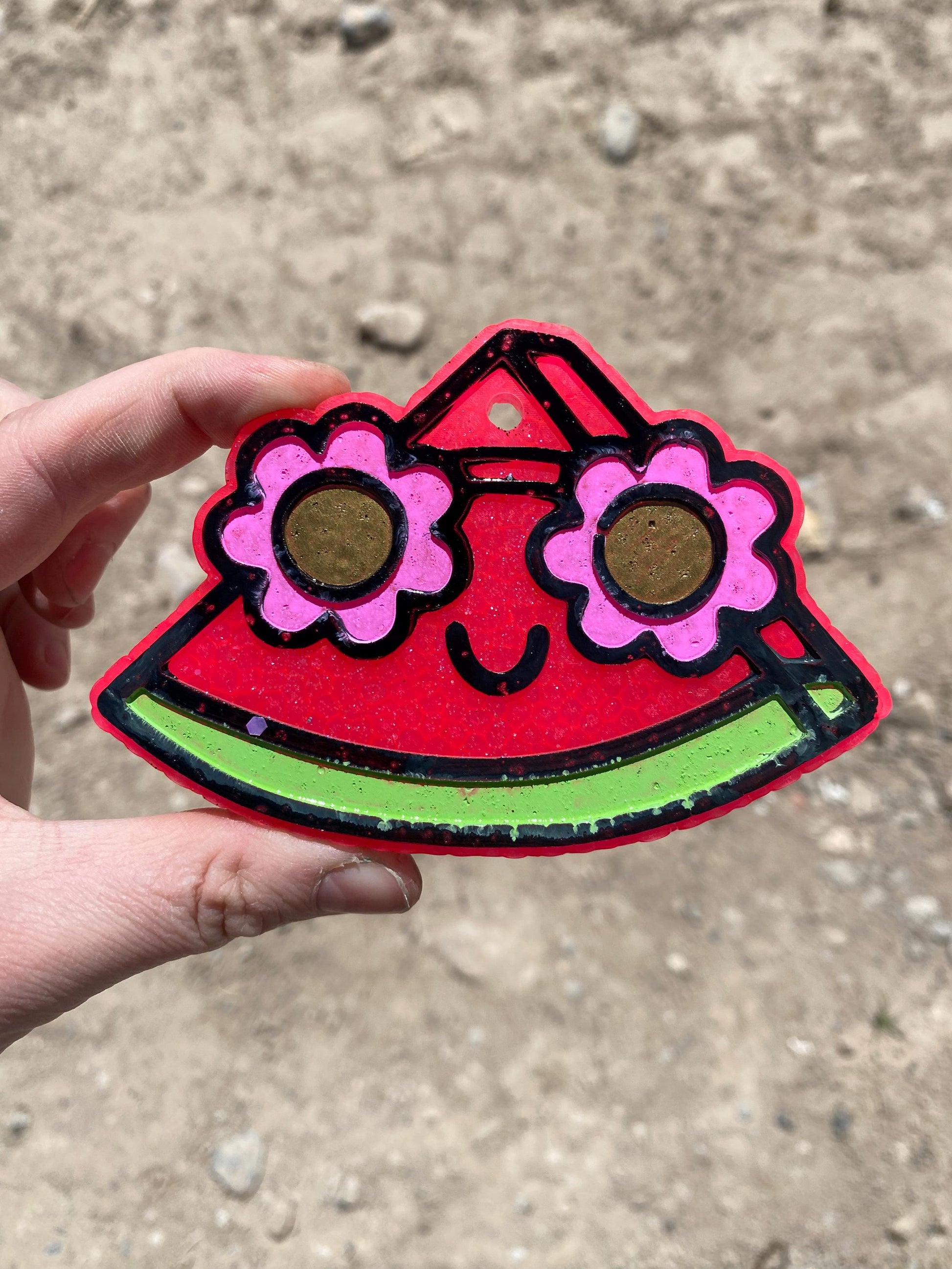 Watermelon Freshie Mold, summer freshie molds, floral watermelon mold, watermelon soap mold, food freshie mold, girly coquette freshie mold