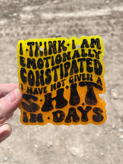 Emotionally Constipated Freshie Mold, Haven't Given a Shit In Days, Snarky Silicone Molds, Funny Freshie Mold, adult humor freshie mold