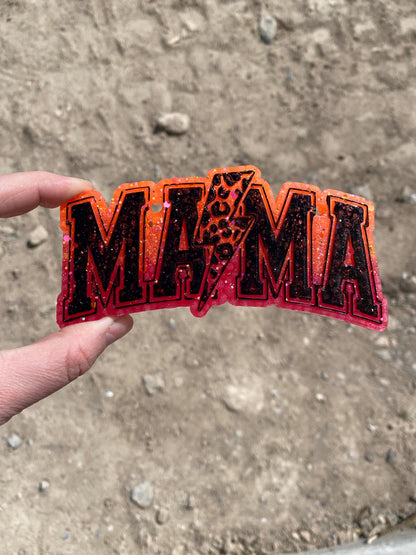 Mama Freshie Mold, stay at home mom freshie molds, funny mom freshie, mother's day freshie mold, mom humor freshie mold, mama lightning bolt