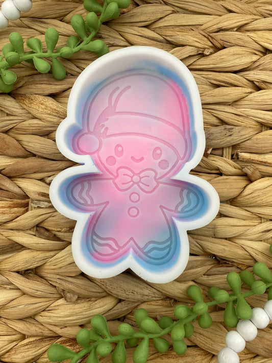 Gingerbread Freshie Mold, freshie making supplies, Christmas freshie mold, cozy winter freshie molds, happy gingerbread molds