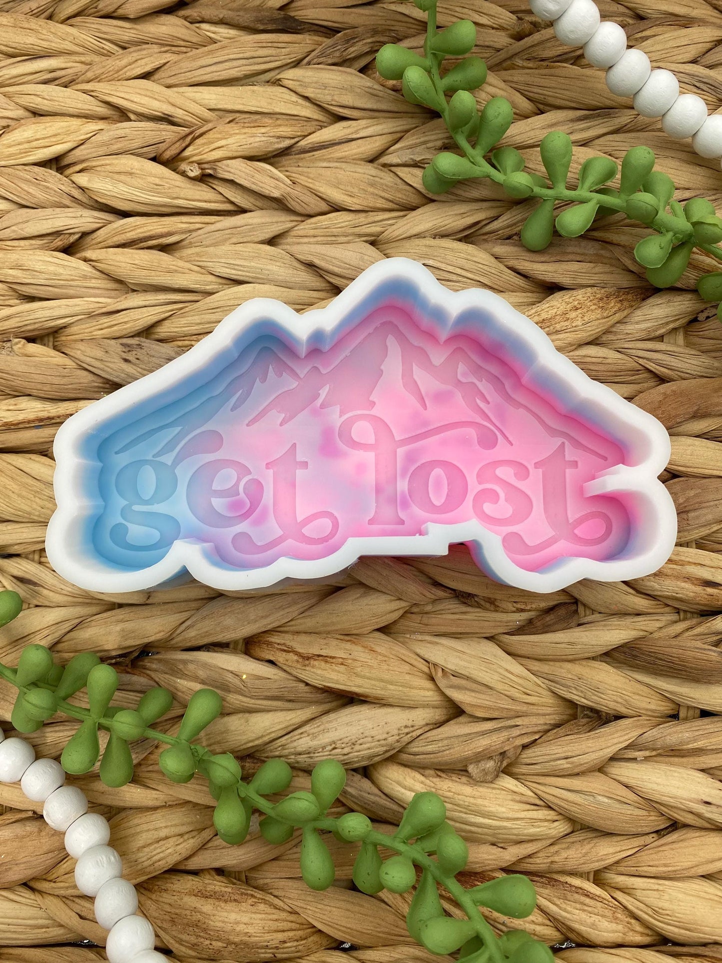 Get Lost Freshie Mold, hiking car freshie design oven safe silicone mold for wax melt mold for resin car freshie mold sport silicone mold