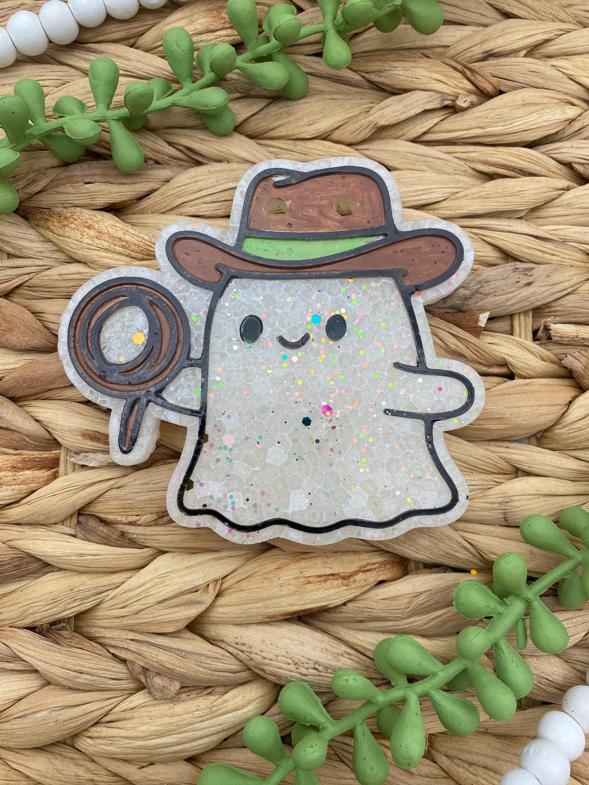 Cowboy Ghost Freshie Mold, Halloween Freshie Mold, Fall Freshie Mold, Ghost Silicone Mold, Spooky Mold, Western Halloween Molds,