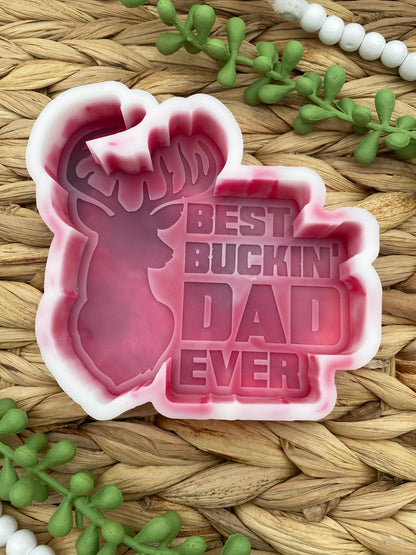 Best Buckin' Dad Ever Freshie Silicone Mold, deer hunting dad freshie, bestselling dad molds, Father's day Freshie molds, best dad ever mold
