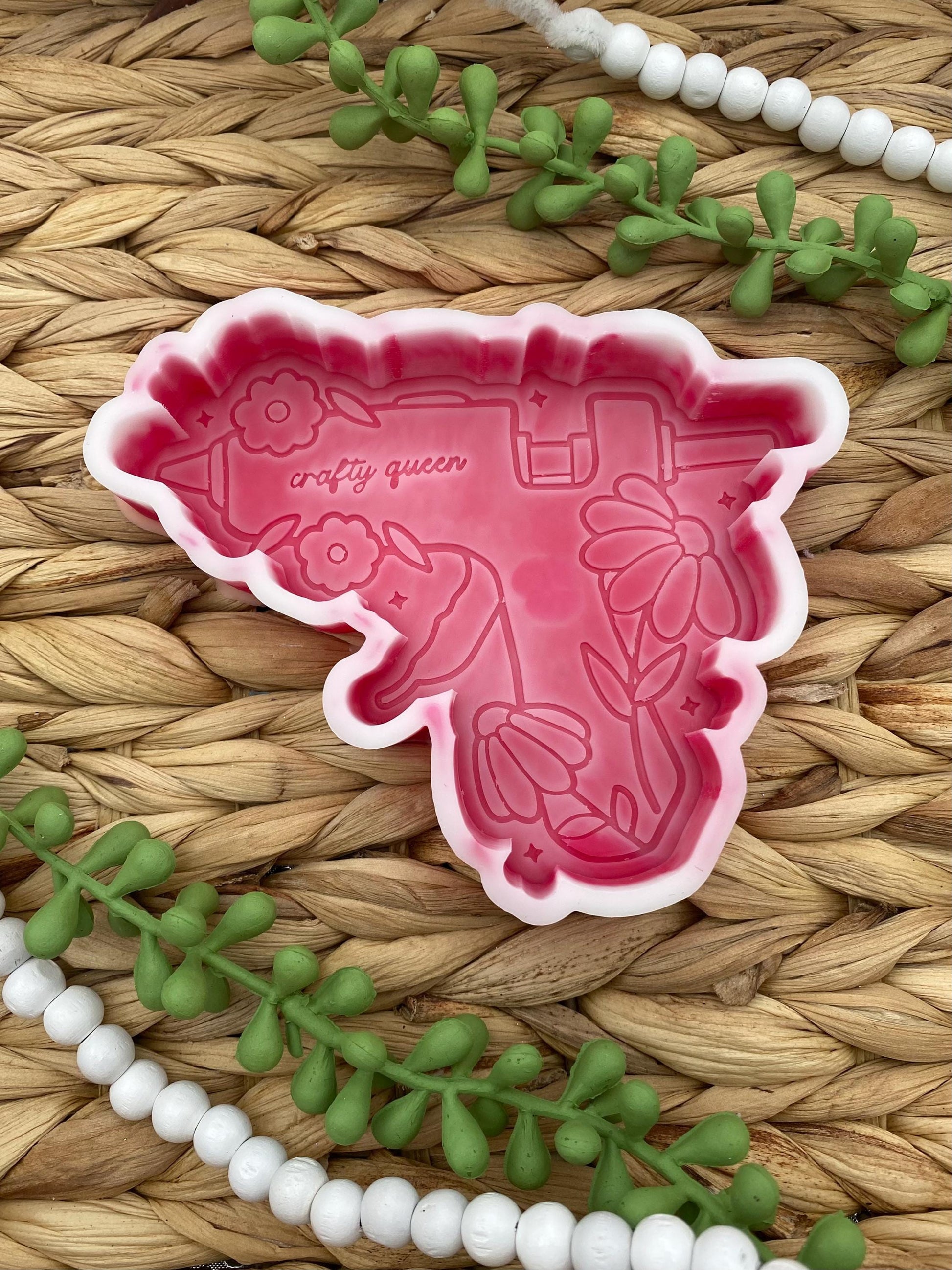 Hot Glue Gun Freshie Mold, Crafty Queen Freshie Mold, Crafting Freshie Mold, Hobby Freshie Molds, Mom Freshie Mold,