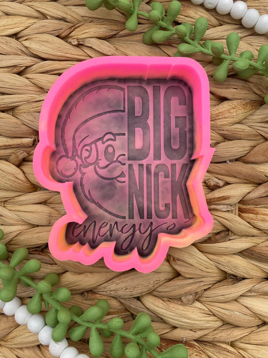 Big Nick Energy Freshie Mold, funny santa freshie mold, Christmas freshie mold, snarky Christmas mold, adult humor christmas molds