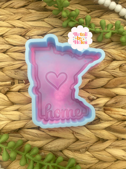 Minnesota Freshie Mold, Home State Freshie Molds, USA Freshie Molds, Beginner Aroma Bead Molds, Minnesota State Freshie Mold