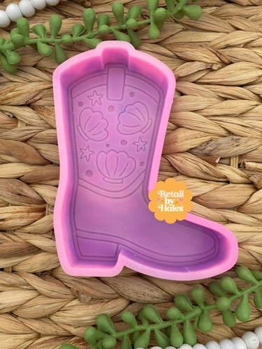 Seashell Cowboy Boot Mold, Western Summer Freshie Molds, Beach Silicone Mold, Cowgirl Boots Freshie Mold, Beach Western Molds,