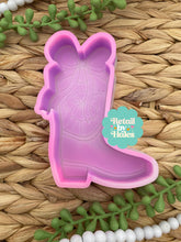 Load image into Gallery viewer, Hibiscus Cowboy Boot Mold, Western Summer Freshie Molds, Beach Silicone Mold, Cowgirl Boots Freshie Mold, Beach Western Molds,
