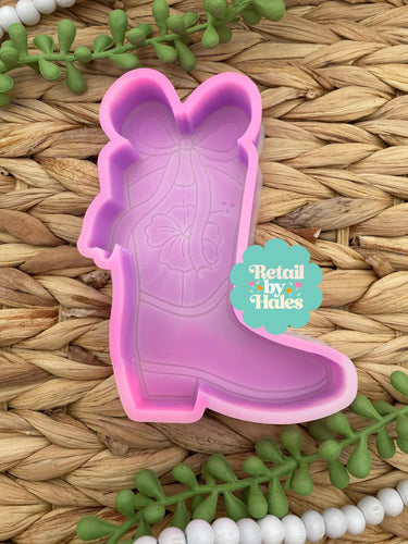 Hibiscus Cowboy Boot Mold, Western Summer Freshie Molds, Beach Silicone Mold, Cowgirl Boots Freshie Mold, Beach Western Molds,