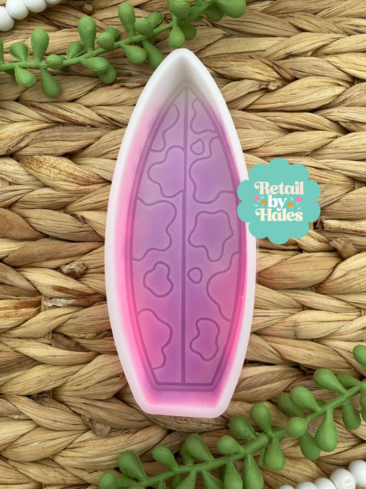 Cowprint Surfboard Freshie Mold, Western Summer Freshie Molds, Beach Silicone Mold, Cowgirl Freshie Mold, Beach Western Molds, Cowboy Surf