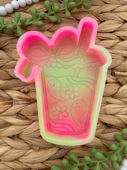 Coffee Ghost Freshie Mold, Halloween Freshie Mold, Fall Freshie Mold, Ghost Silicone Mold, Coffee Shop Freshie Mold, Spooky Mold