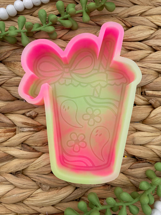 Coffee Ghost Freshie Mold, Halloween Freshie Mold, Fall Freshie Mold, Ghost Silicone Mold, Coffee Shop Freshie Mold, Spooky Mold