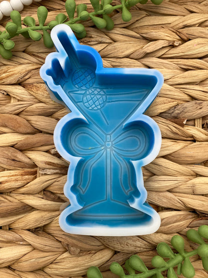 Disco Martini Glass freshie mold, party freshie mold, coquette freshie mold, alcohol silicone mold, 21 freshie mold,