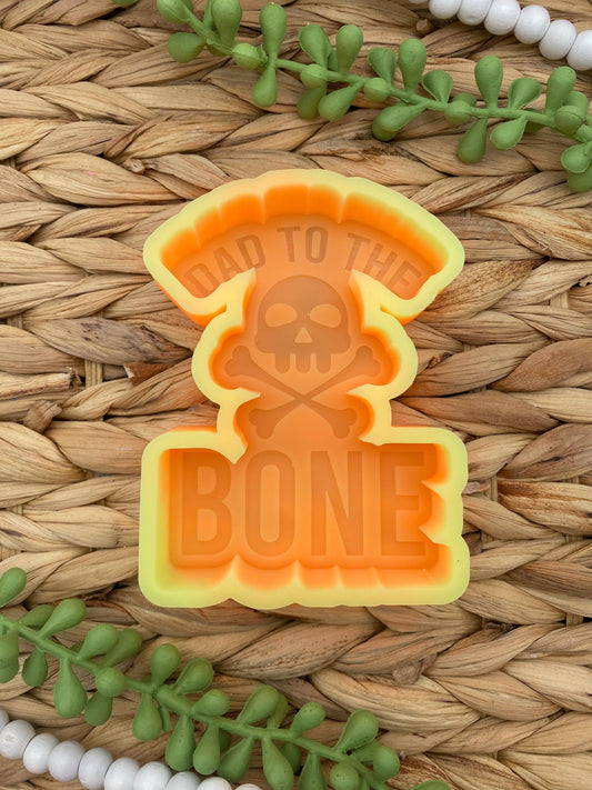 Dad to the Bone Freshie Mold, fathers day freshie mold, freshie making supplies, funny dad freshie mold, Dad life freshie mold, skull dad