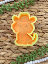 Load image into Gallery viewer, Cowboy Dachshund Freshie Mold, Weiner Dog Freshie Mold, Dog Breed Freshie Molds, Dog with Cowboy Hat Freshie Mold, Heat Safe Silicone Mold
