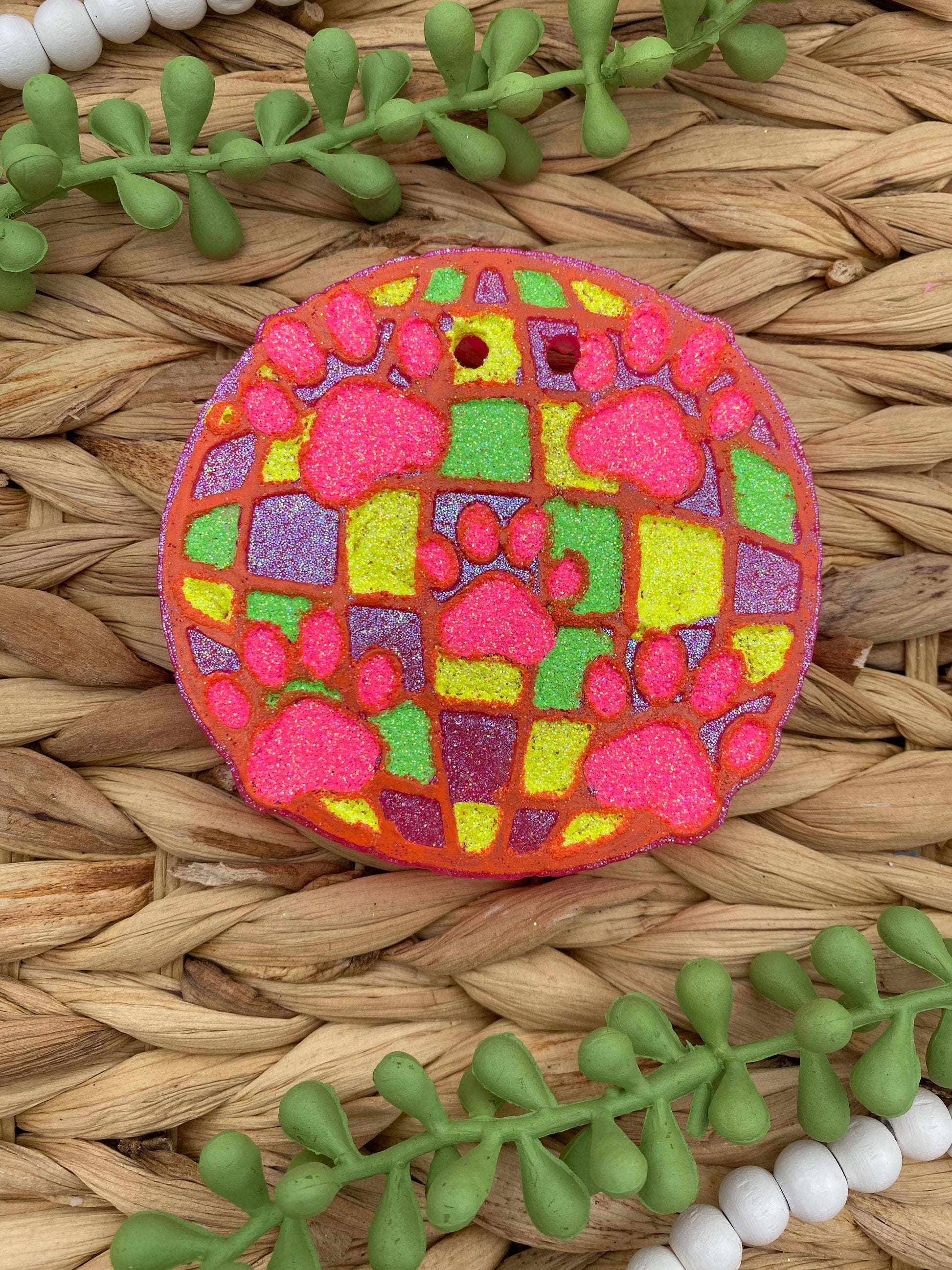 Disco Ball with Paw Print Freshie Mold, Retro Paw Silicone Mold, dog mom freshie mold, paw freshie mold, dog freshie molds, retro freshie