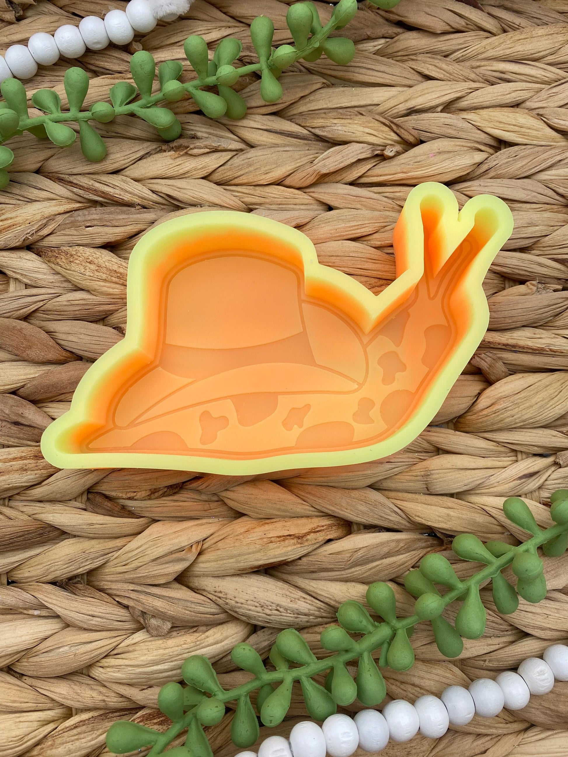 Cowboy Slug Freshie Mold, Western Freshie Molds for Men, country freshie molds, cowboy hat freshie mold, animals with cowboy hat mold