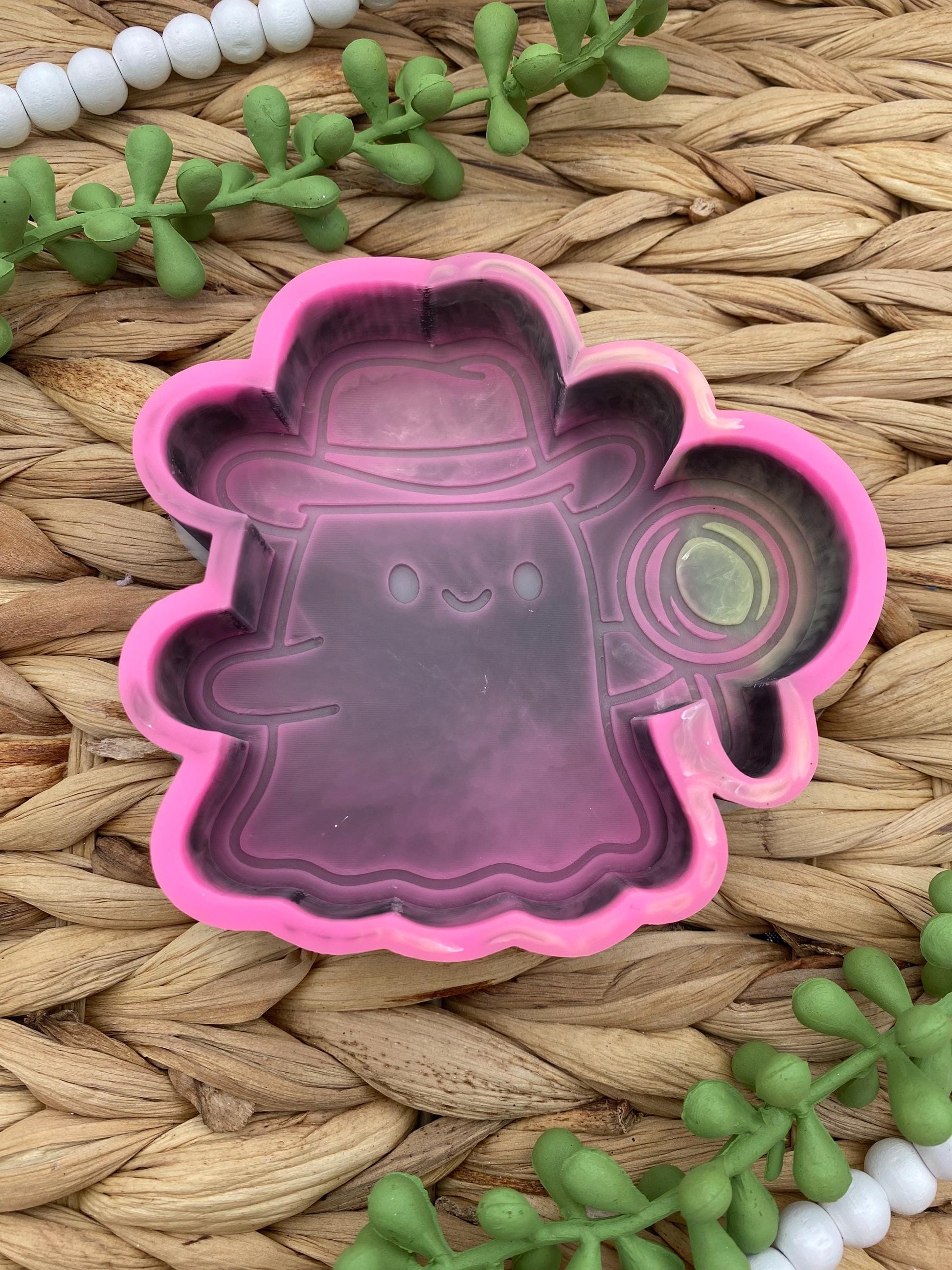 Cowboy Ghost Freshie Mold, Halloween Freshie Mold, Fall Freshie Mold, Ghost Silicone Mold, Spooky Mold, Western Halloween Molds,