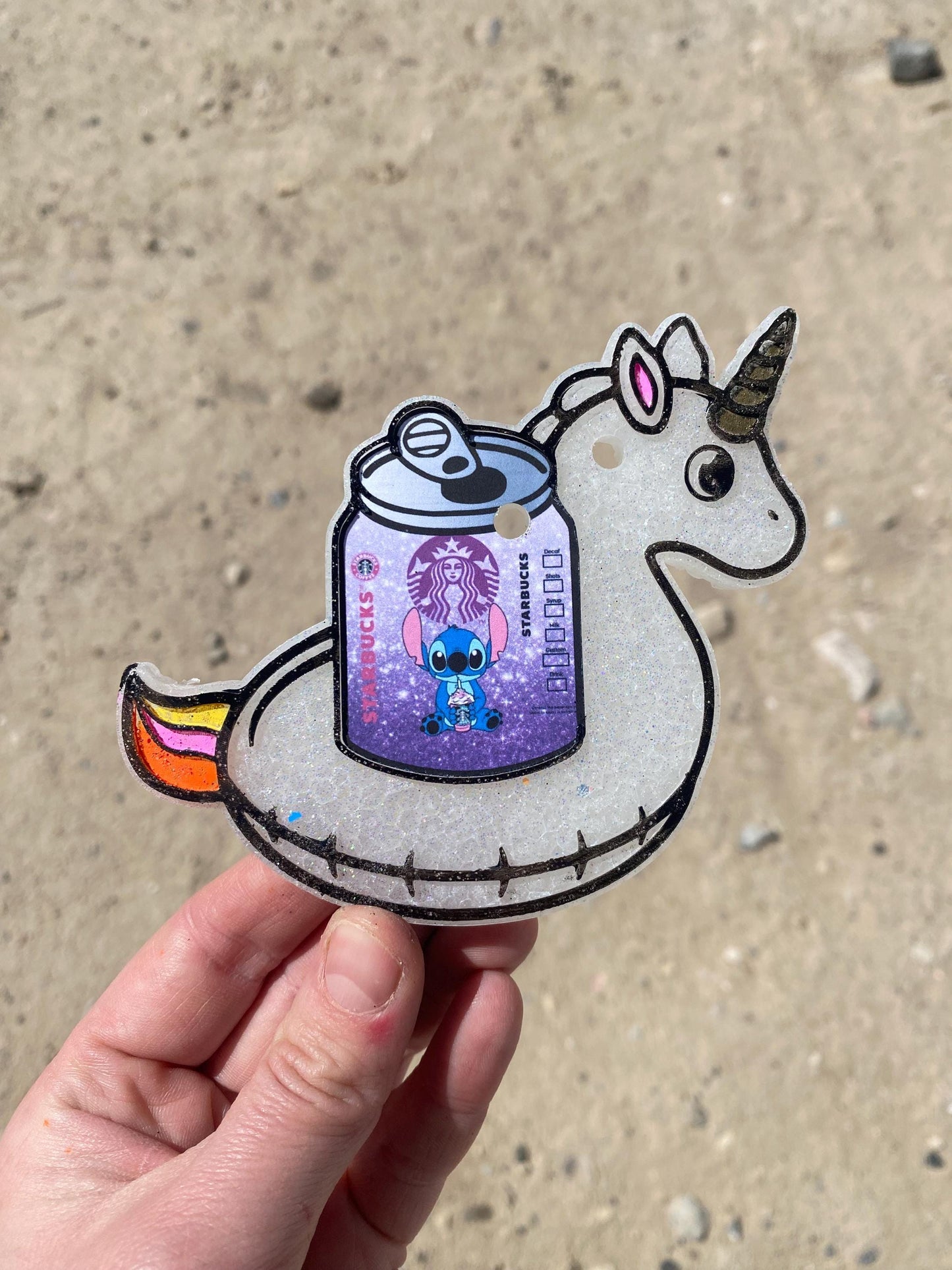 Unicorn Floaty with Can Freshie Mold, father's day drinking molds, alcohol freshie mold, cardstock freshie mold, soda can freshie mold