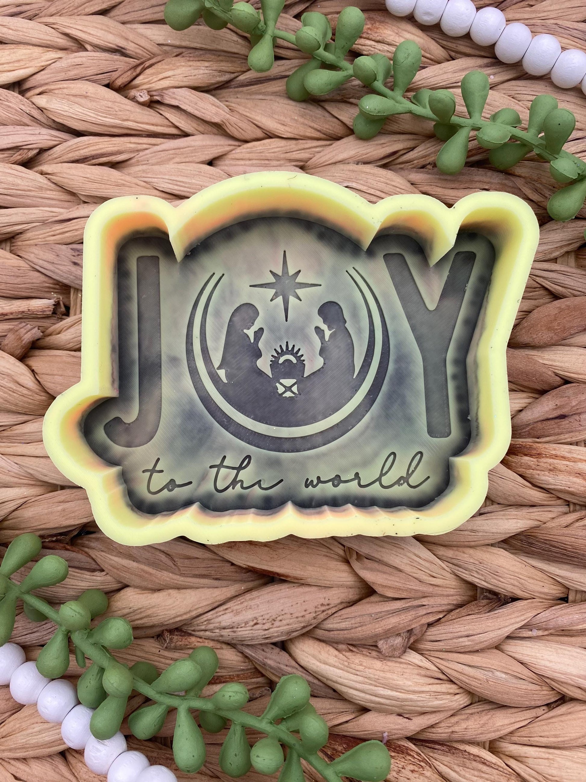 Joy to the World Freshie Mold, freshie making supplies, Christmas freshie mold, Jesus Christmas Freshie Molds, Nativity Freshie Mold
