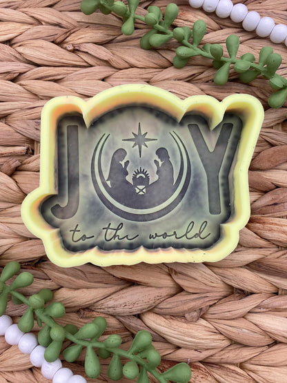 Joy to the World Freshie Mold, freshie making supplies, Christmas freshie mold, Jesus Christmas Freshie Molds, Nativity Freshie Mold