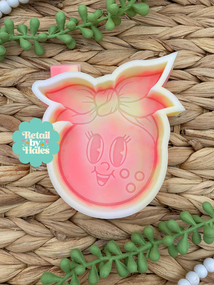 Bowling Ball with bow Freshie Silicone Mold, bowling cardstock molds, best selling freshies, sports freshie molds, sport team freshie molds