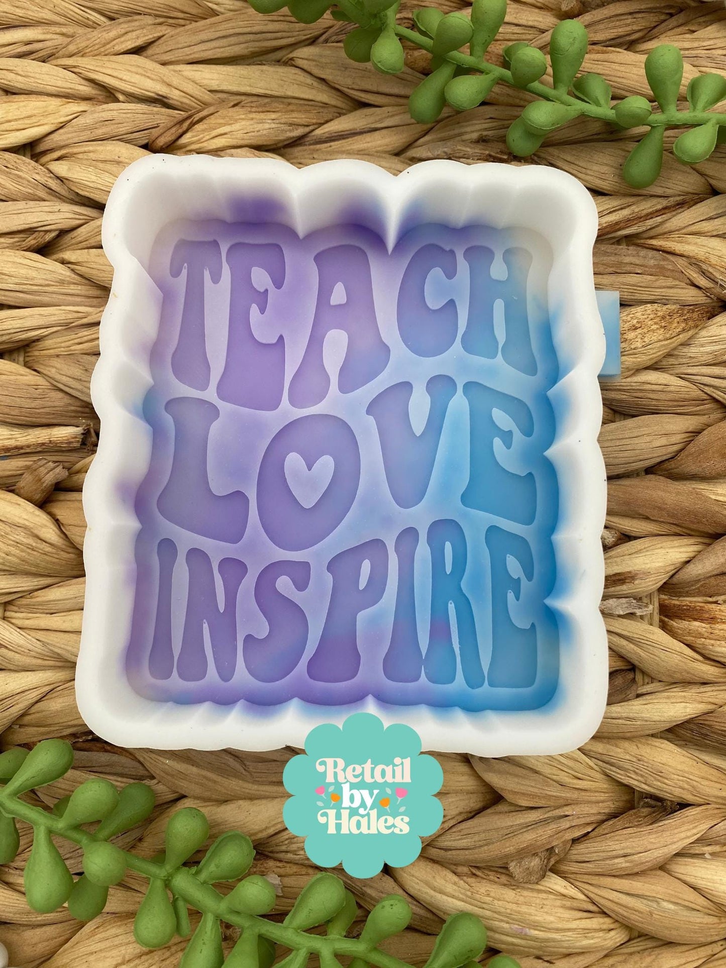 Teach Love Inspire Freshie Silicone Mold, freshie making supplies, silicone molds for teachers, freshie ideas for teaching, teacher gift