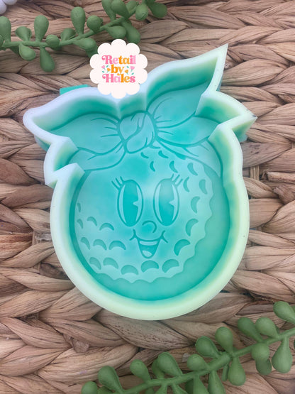 Golf ball with bow Freshie Silicone Mold, sport aroma bead molds, cardstock molds, best selling freshies, golfing freshie molds, sport mold