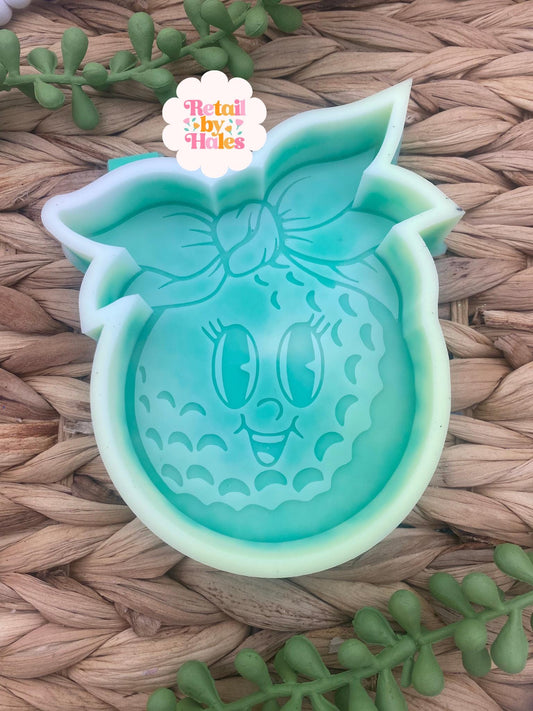 Golf ball with bow Freshie Silicone Mold, sport aroma bead molds, cardstock molds, best selling freshies, golfing freshie molds, sport mold