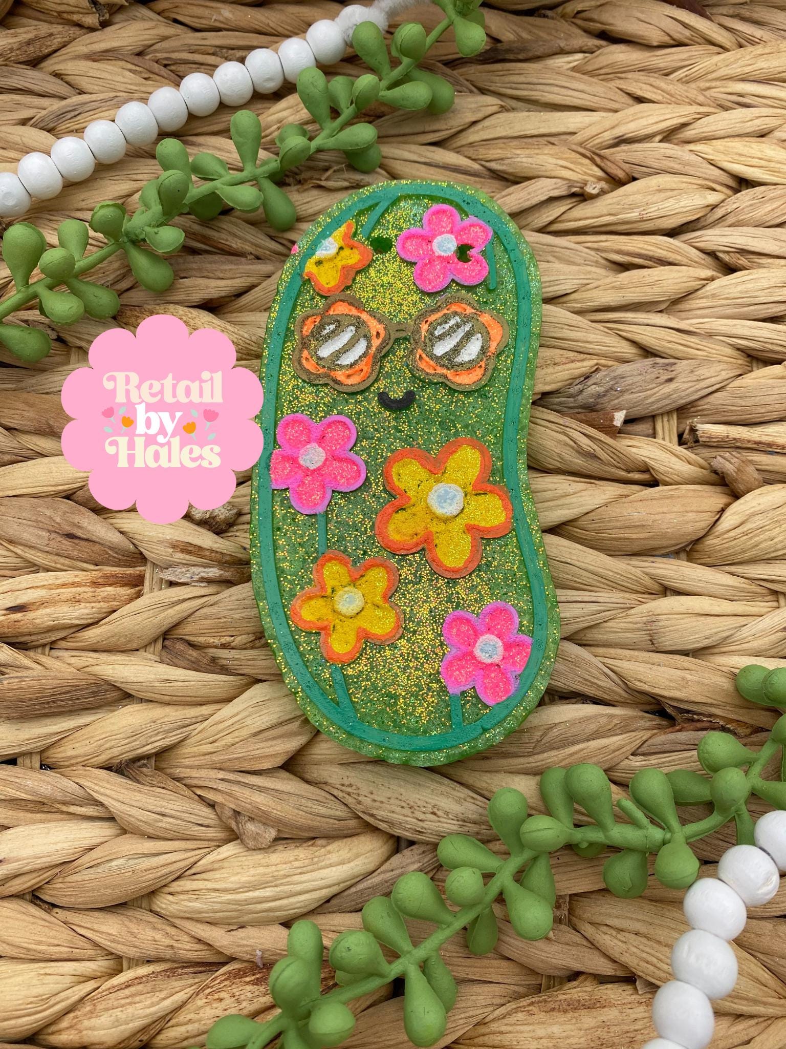 Pickle Freshie Mold, flower pickle freshie mold, summer silicone molds, pickle loving freshie mold, coquette freshie molds, girly freshies