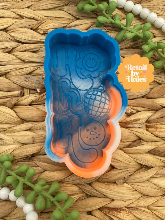 Ho Ho Ho Freshie Silicone Mold, freshie making supplies, Christmas freshie mold, winter freshie molds, Santa freshie molds, cozy Christmas