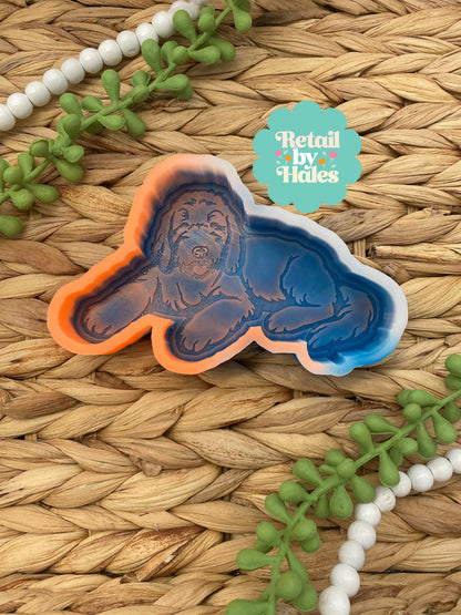 Goldendoodle Freshie Mold, aroma bead molds, freshie making supplies, animal freshie molds, bestselling freshie molds, dog freshie molds