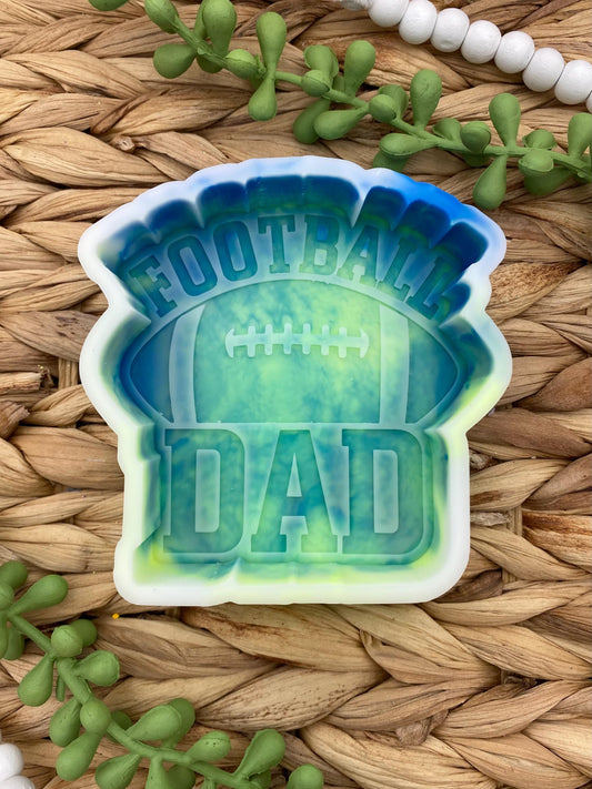 Football Dad Freshie Mold, sports car freshie design oven safe silicone molds for wax melts mold for resin freshie mold, sport silicone mold