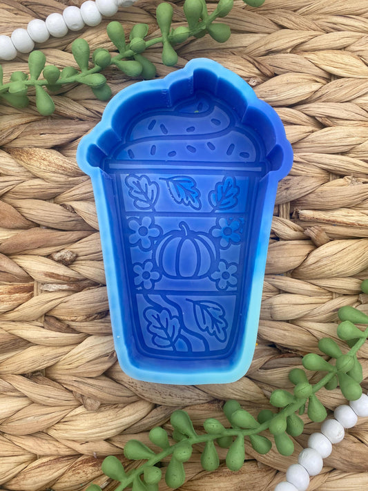 Pumpkin Latte Mold, Freshie Mold, Fall Freshie Mold, Silicone Mold, cute fall mold, Autumn molds, cozy freshie mold, coffee mug mold