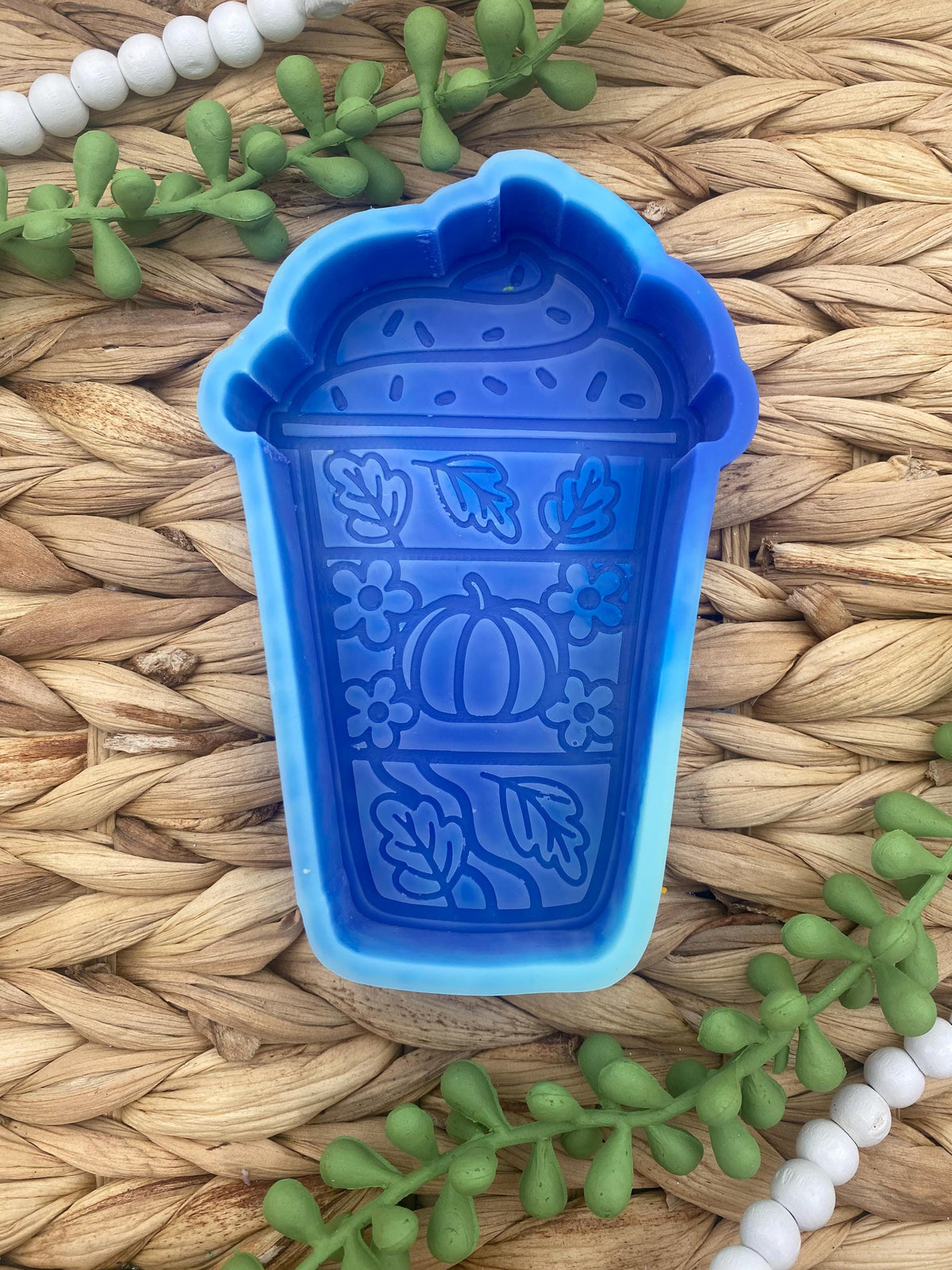 Pumpkin Latte Mold, Freshie Mold, Fall Freshie Mold, Silicone Mold, cute fall mold, Autumn molds, cozy freshie mold, coffee mug mold