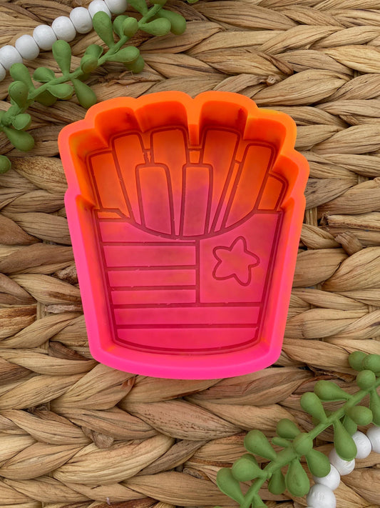 USA Fries Freshie Mold, Summer Freshie Molds, fourth of July Freshie Mold, patriotic Silicone Mold, US freshie molds, America freshie mold