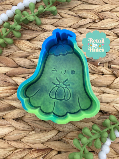 Pumpkin Ghost Mold, Halloween Freshie Mold, Fall Freshie Mold, Ghost Silicone Mold, Coffee Shop Freshie Mold, Spooky Mold, Floral Ghost Mold