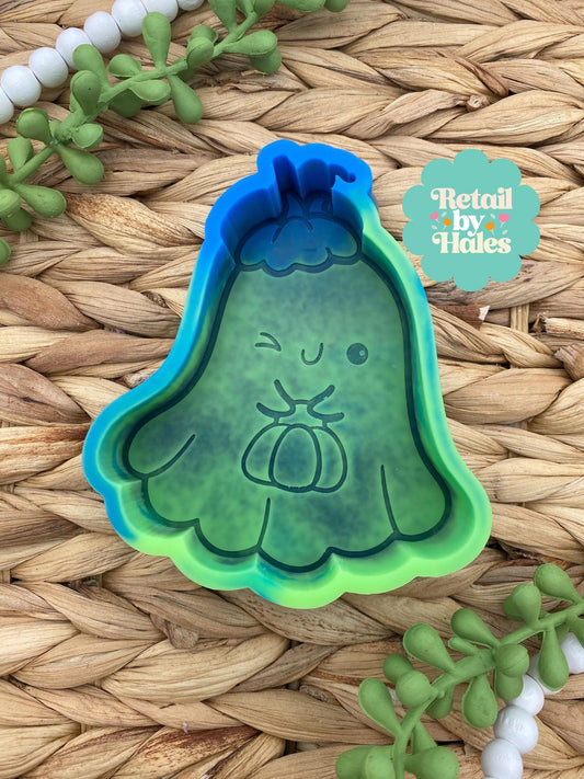 Pumpkin Ghost Mold, Halloween Freshie Mold, Fall Freshie Mold, Ghost Silicone Mold, Coffee Shop Freshie Mold, Spooky Mold, Floral Ghost Mold
