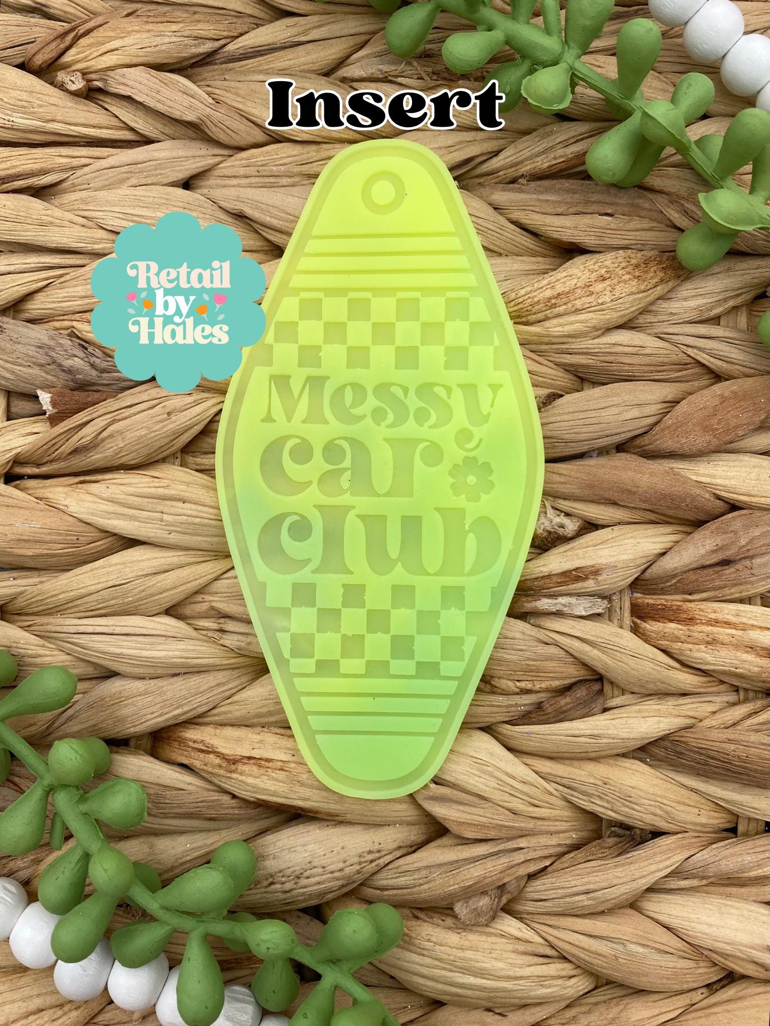 Messy Car Club Motel Key Inserts Freshie Mold, car freshie designs, funny freshie molds, car freshie mold, snarky freshie mold, girly freshi