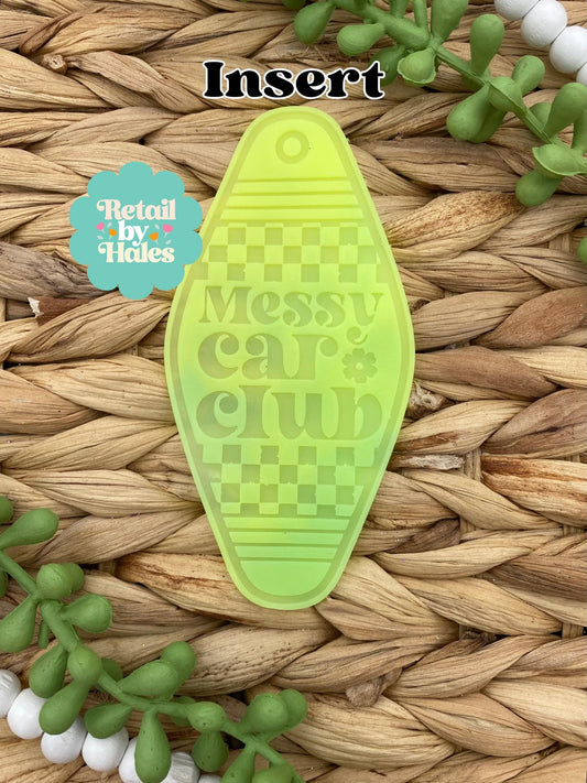 Messy Car Club Motel Key Inserts Freshie Mold, car freshie designs, funny freshie molds, car freshie mold, snarky freshie mold, girly freshi