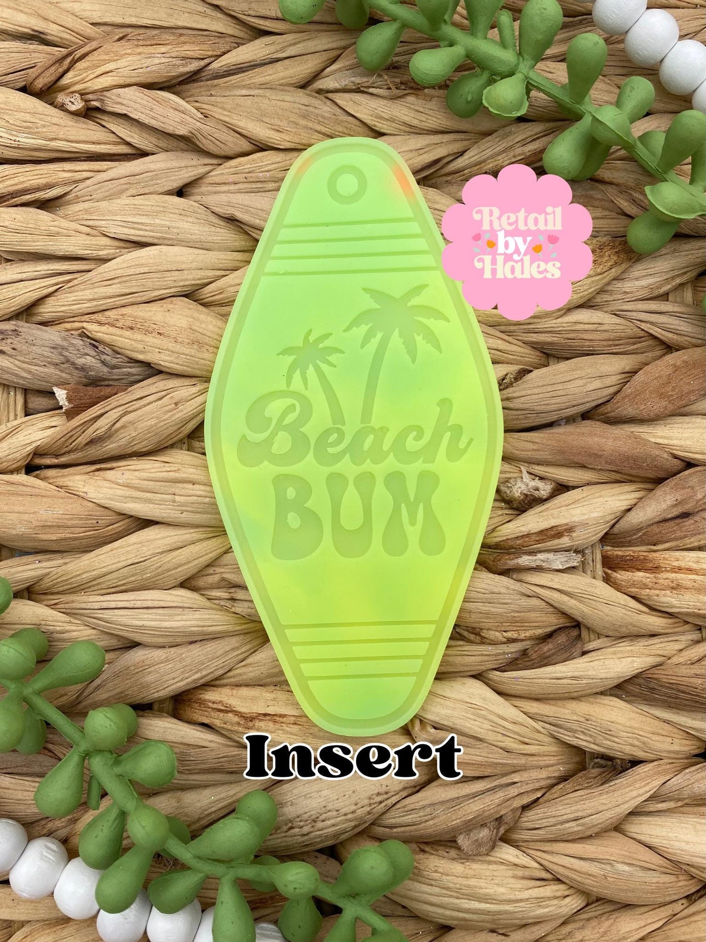 Beach Bum Motel Key Inserts Freshie Mold, car freshie designs, vacation freshie mold, ocean freshie mold, cruise freshie mold, insert mold