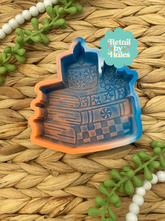 Winter Book Stack Freshie Mold, freshie making supplies, Christmas freshie mold, cozy winter freshie molds, happy winter molds, reading