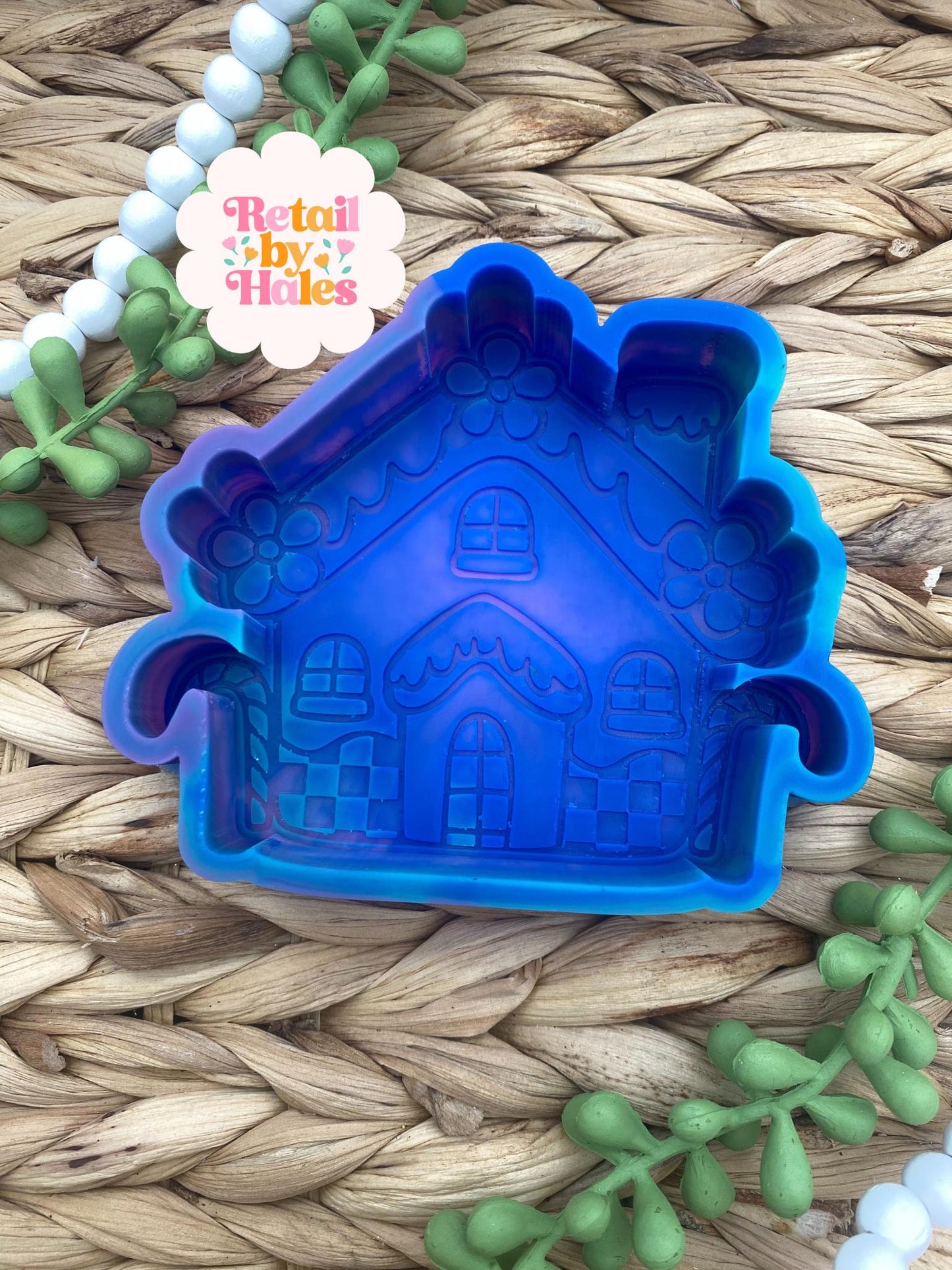 Gingerbread House Freshie Mold, freshie making supplies, Christmas freshie mold, cozy winter freshie molds, happy gingerbread molds