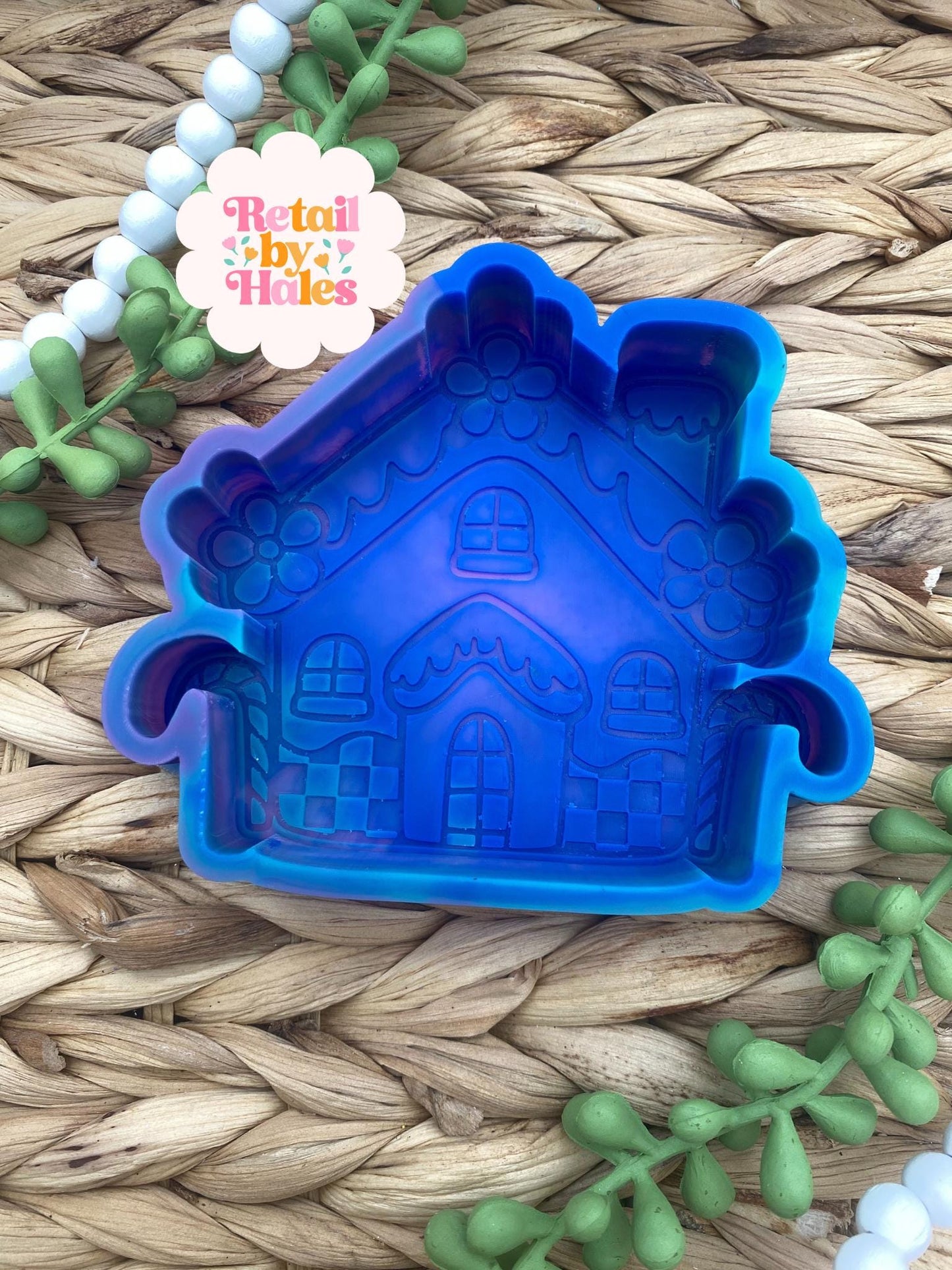 Gingerbread House Freshie Mold, freshie making supplies, Christmas freshie mold, cozy winter freshie molds, happy gingerbread molds