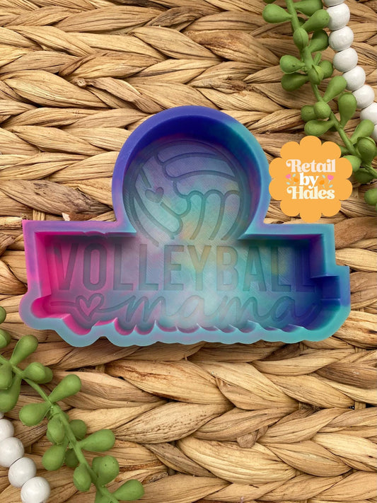 Volleyball Mama Freshie Silicone Mold, volleyball mom aroma bead mold, freshie making supplies, cardstock sport molds, best selling freshies
