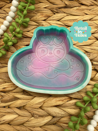 Sloth in Floaty Freshie Mold, coconut drink freshie mold, summer silicone molds, hanging sloth freshie mold, beach freshie mold