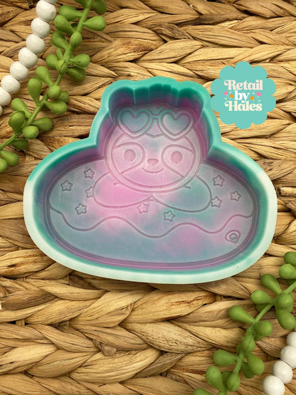 Sloth in Floaty Freshie Mold, coconut drink freshie mold, summer silicone molds, hanging sloth freshie mold, beach freshie mold